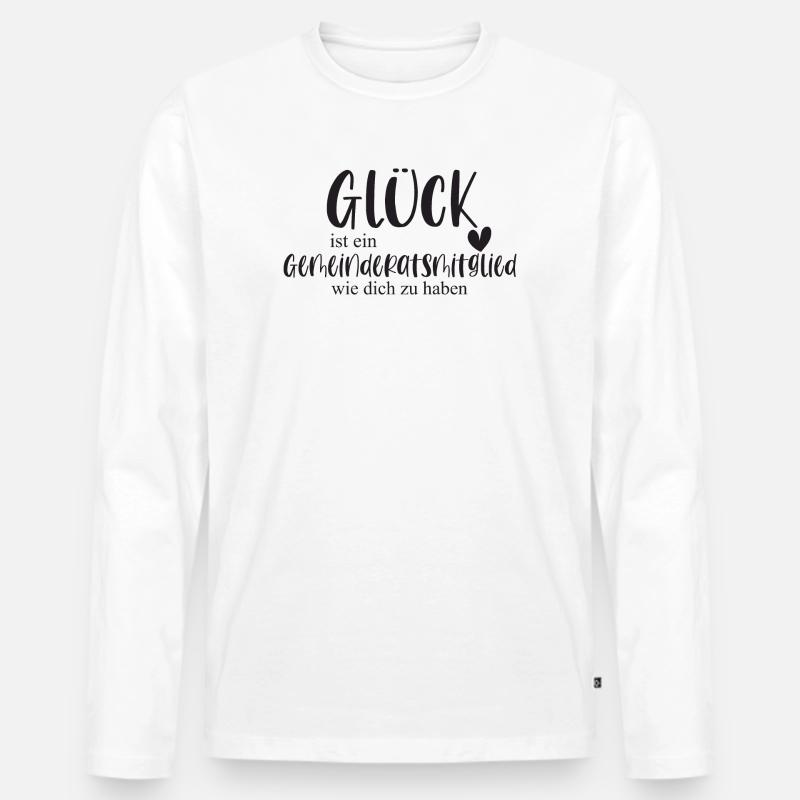 Gemeinderatsmitglied Ehrenamt Gemeinde Geschenk - Männer Premium Bio Langarmshirt - Weiß