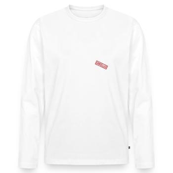 Dad 2023 New Daddy Papa werden Vater to be Baby 23 - Männer Premium Bio Langarmshirt - Weiß - Vorne - Nico (187cm)