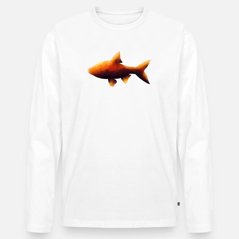 Plötze - Männer Premium Bio Langarmshirt - Weiß