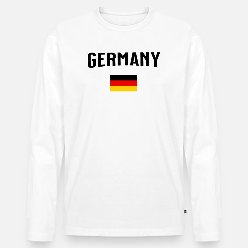 Germany - Männer Premium Bio Langarmshirt - Weiß