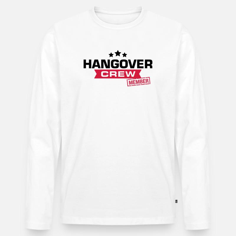 crew junggesellenabschied - Männer Premium Bio Langarmshirt - Weiß
