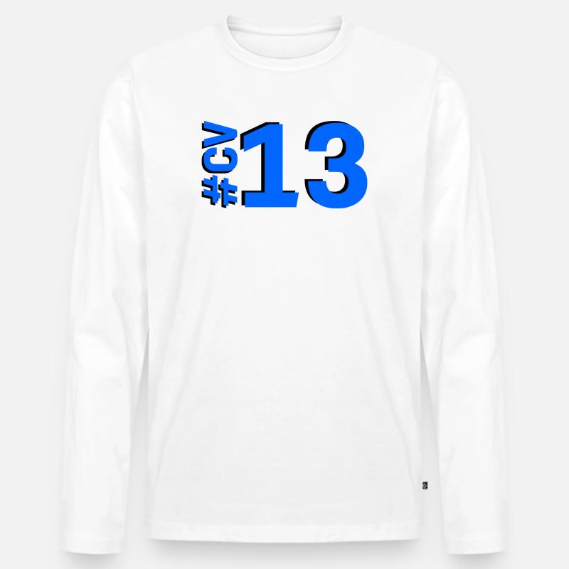 CV13-KARTON - Männer Premium Bio Langarmshirt - Weiß