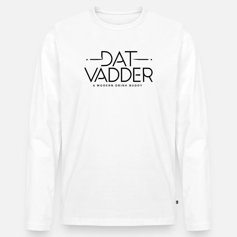 "Dat Vadder" Der Vater - Männer Premium Bio Langarmshirt - Weiß