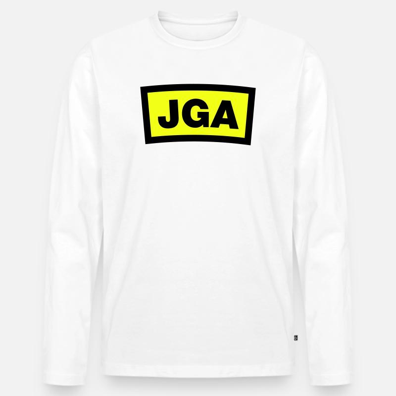 JGA - Emblem - Männer Premium Bio Langarmshirt - Weiß