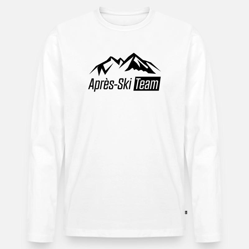 Apres Ski Team - Männer Premium Bio Langarmshirt - Weiß