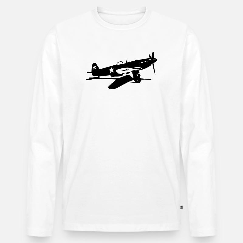 Yak-3 M - Männer Premium Bio Langarmshirt - Weiß