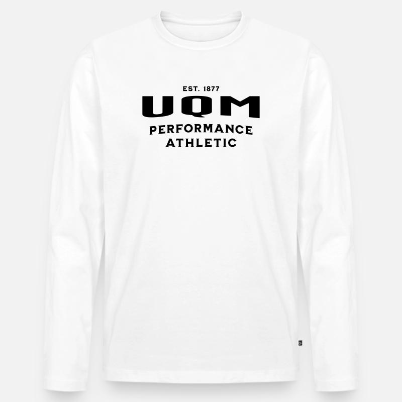 UQM Athletic-Performance Sportbekleidung - Männer Premium Bio Langarmshirt - Weiß