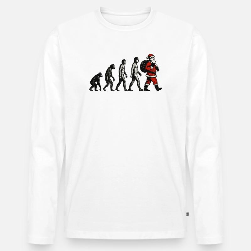 witziges Weihnachtsmann T-Shirt Weihnachtsgeschenk - Männer Premium Bio Langarmshirt - Weiß