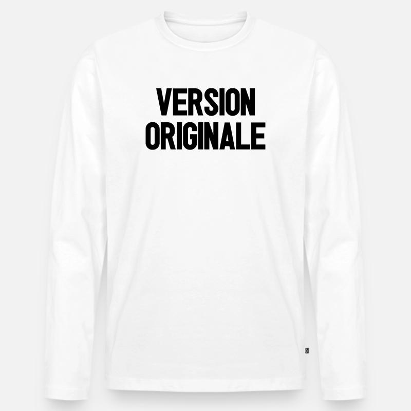 ORIGINALVERSION! - Männer Premium Bio Langarmshirt - Weiß