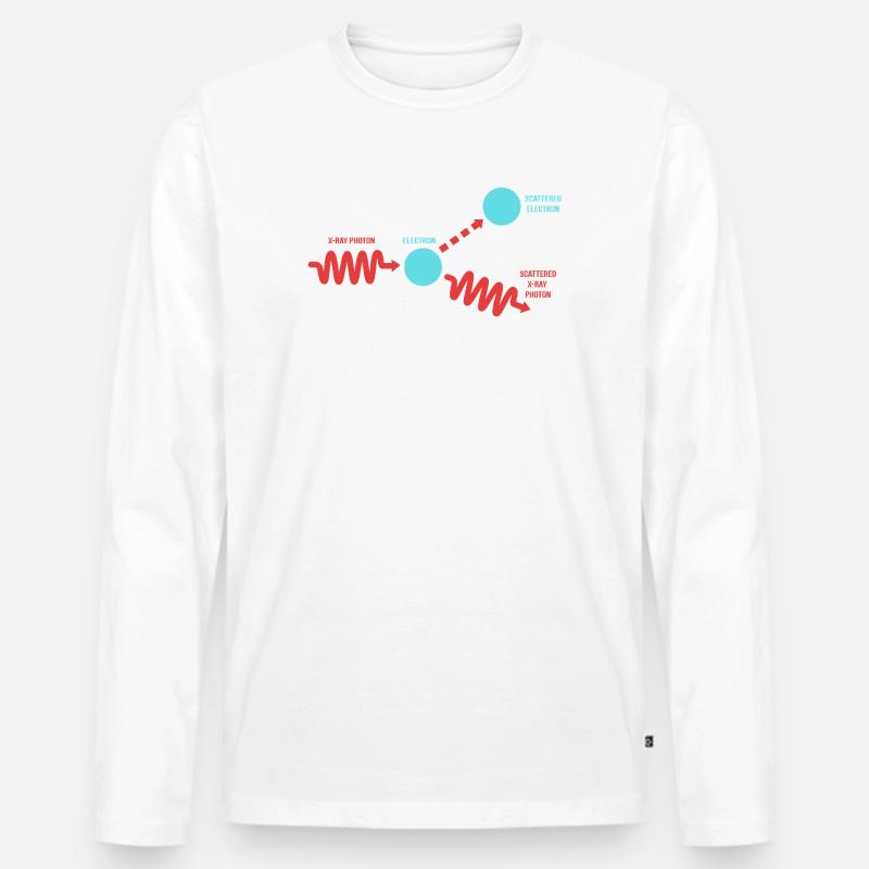 Quantenphysik Quantenmechanik Quantensprung - Männer Premium Bio Langarmshirt - Weiß