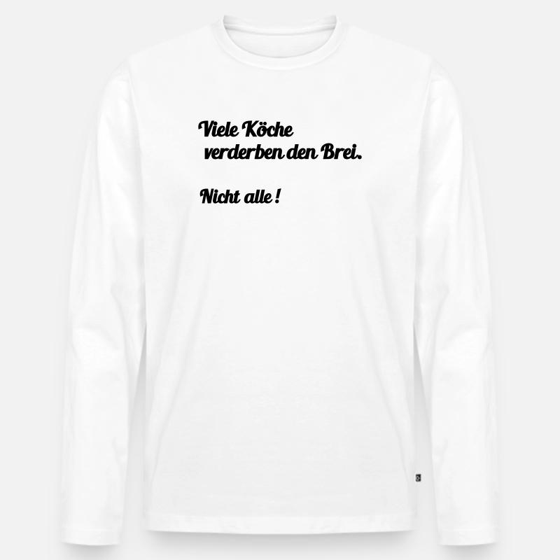 Viele Köche - Männer Premium Bio Langarmshirt - Weiß