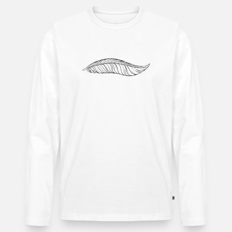 stift - Männer Premium Bio Langarmshirt - Weiß