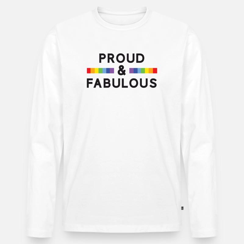 Pride Month - Stolz und fabelhaft - Männer Premium Bio Langarmshirt - Weiß