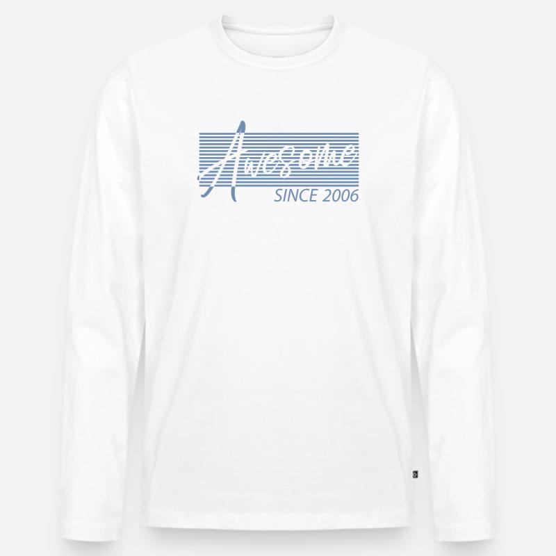 Awesome Since 2006 - Männer Premium Bio Langarmshirt - Weiß