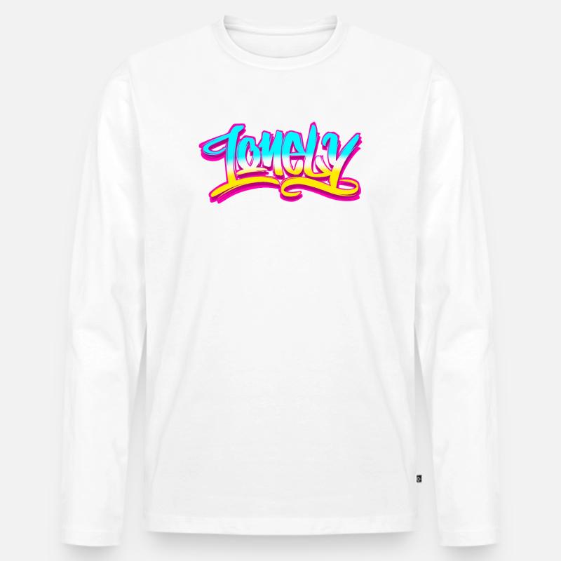 Lonely Statement! - Männer Premium Bio Langarmshirt - Weiß
