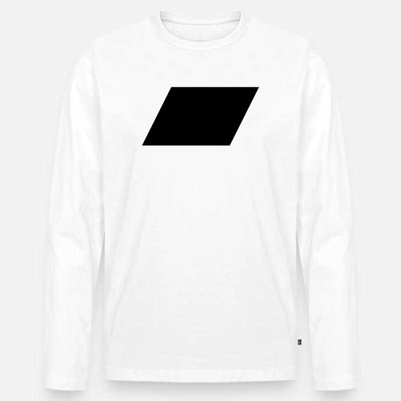 Parallelogramm - Männer Premium Bio Langarmshirt - Weiß