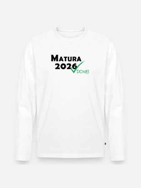 Matura 2026 Done - Men's Premium Organic Long Sleeve Shirt - white