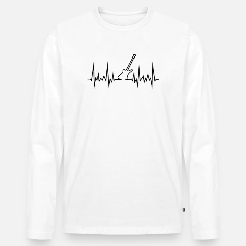 verbesserte_egitarre - Männer Premium Bio Langarmshirt - Weiß