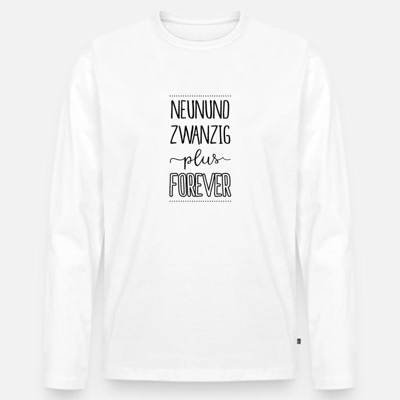 29 plus forever Geburtstag Geschenk Ü30 - Männer Premium Bio Langarmshirt - Weiß