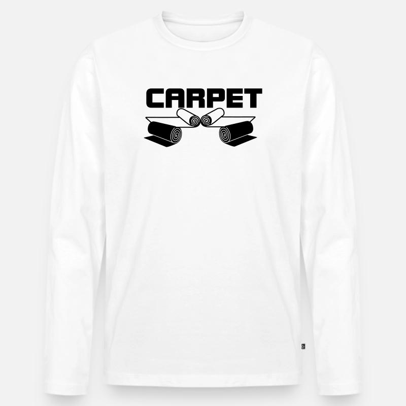 Teppichrollen-Logo - Männer Premium Bio Langarmshirt - Weiß