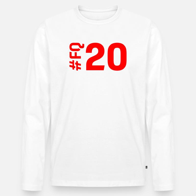 FQ20-KARTON - Männer Premium Bio Langarmshirt - Weiß