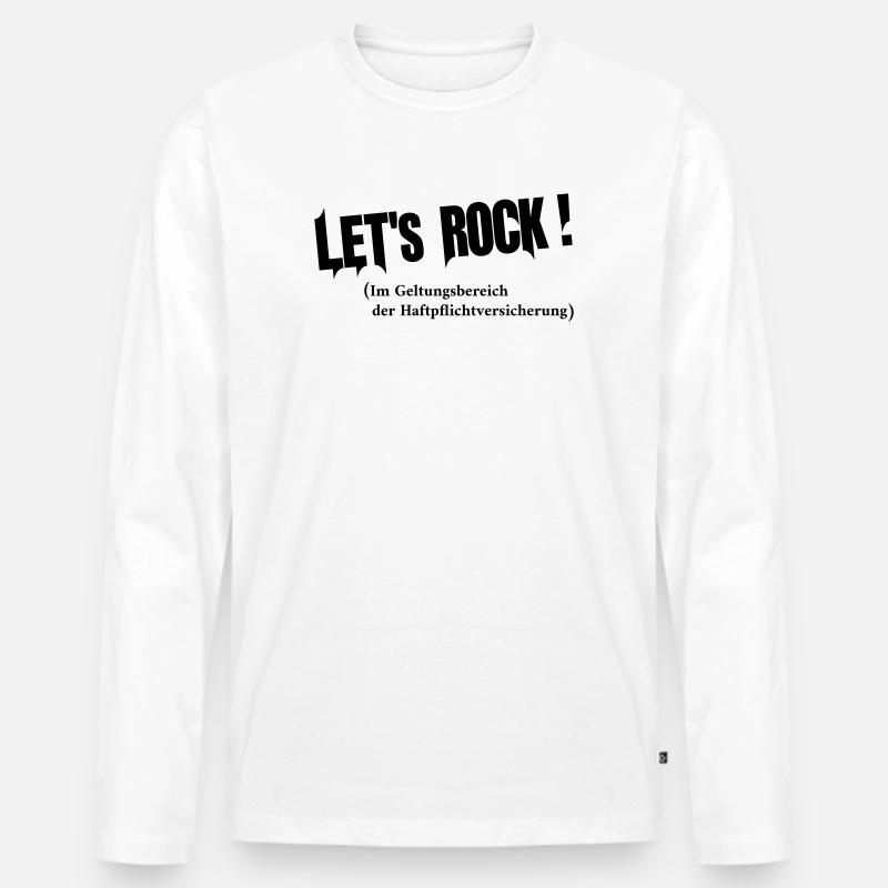 Lets Rock - Männer Premium Bio Langarmshirt - Weiß