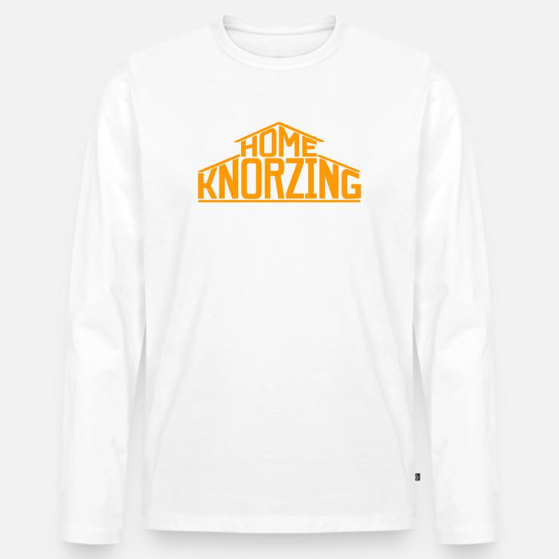 Homeknorzing - Männer Premium Bio Langarmshirt - Weiß