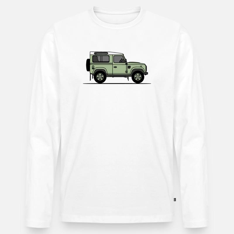 Verteidiger 90 - Männer Premium Bio Langarmshirt - Weiß