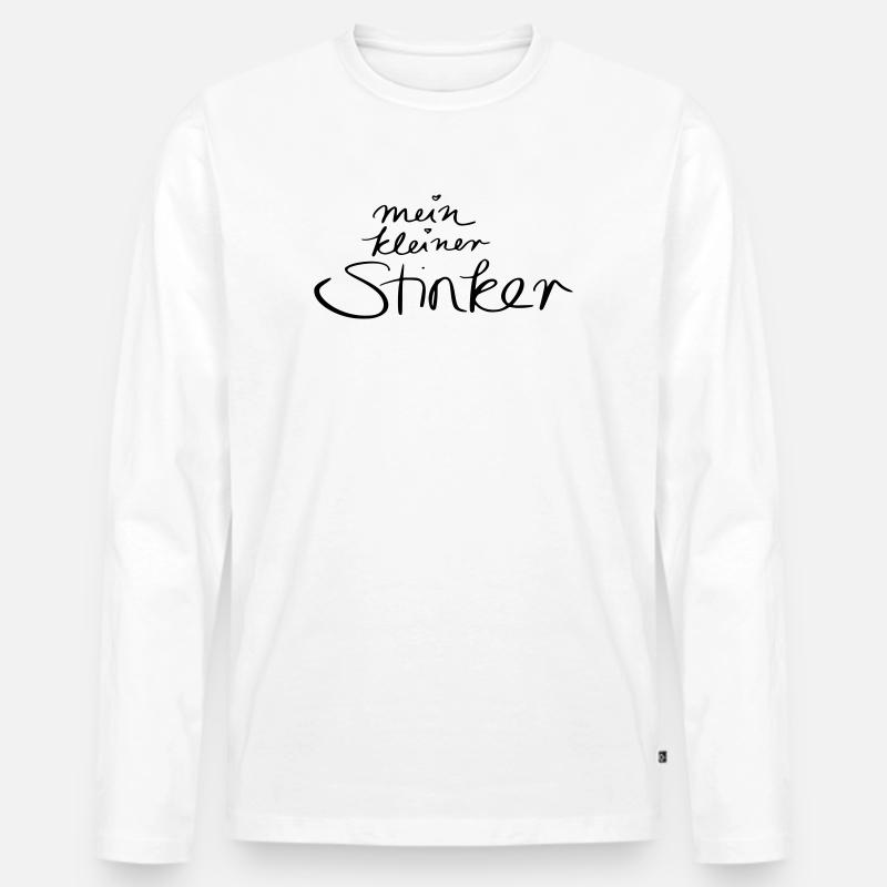 mein kleiner Stinker - Männer Premium Bio Langarmshirt - Weiß