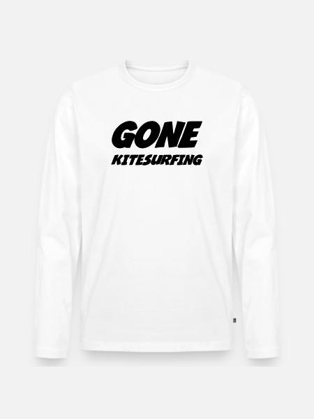Kiteboarding / Kitesurfing / Kitesurf / - T-shirt manches longues Premium bio Homme - blanc