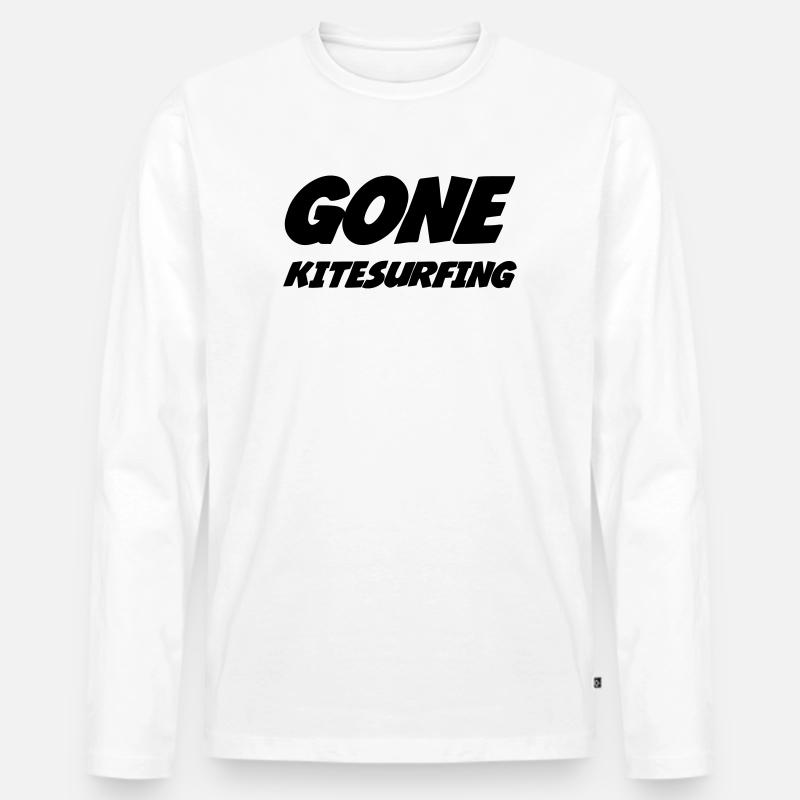 Kitesurfen / Kitesurfer / Kiteboarden / Kitesurf - Männer Premium Bio Langarmshirt - Weiß