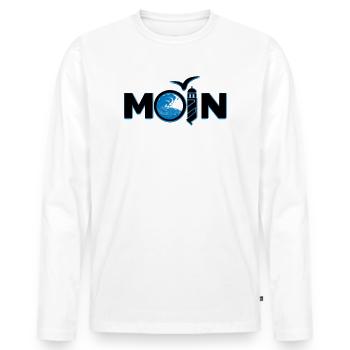 Moin Norddeutsch - T-shirt manches longues Premium bio Homme - blanc - Devant - Nico (187cm)