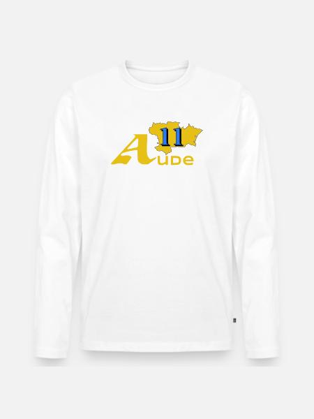 Aude - Men's Premium Organic Long Sleeve Shirt - white