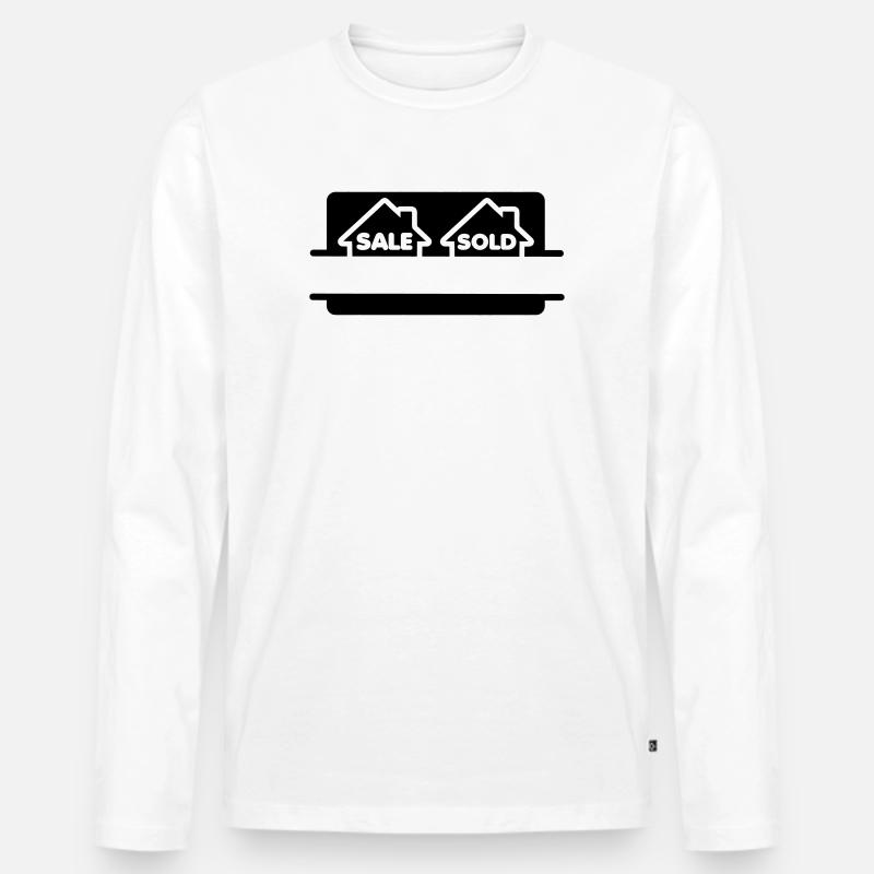 Verkaufte Verkäufe - Männer Premium Bio Langarmshirt - Weiß