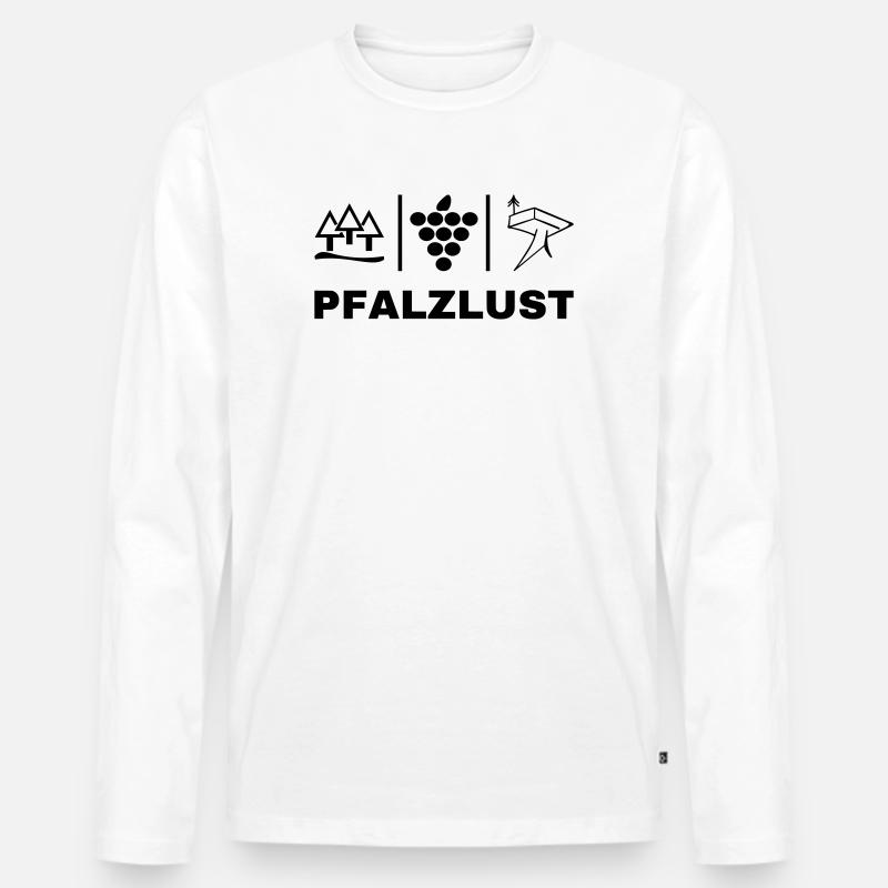 Pfälzer Life Style - Männer Premium Bio Langarmshirt - Weiß