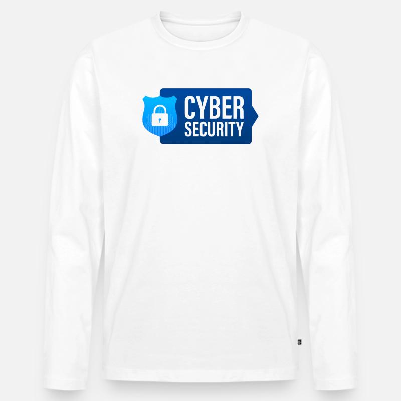 Cybersicherheit, Computer - Männer Premium Bio Langarmshirt - Weiß