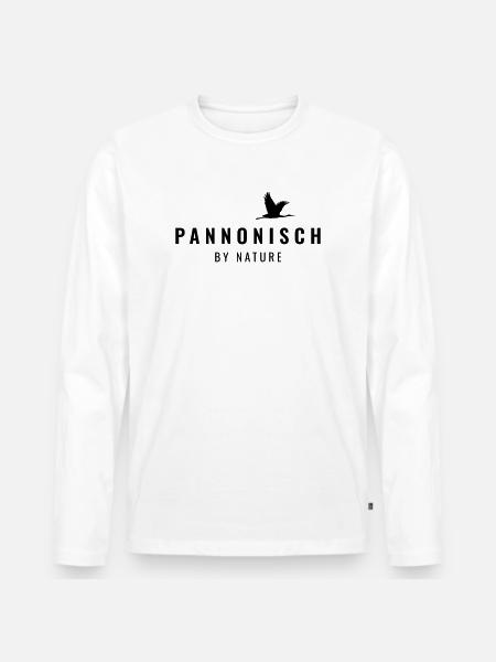 Pannonisch by nature - Männer Premium Bio Langarmshirt - Weiß