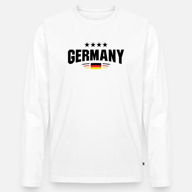 Germany Fankurve - Männer Premium Bio Langarmshirt - Weiß