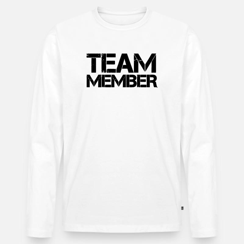 team_member - Männer Premium Bio Langarmshirt - Weiß