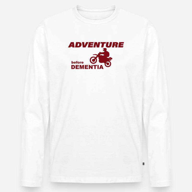 MOTORCYCLE ADVENTURE - Männer Premium Bio Langarmshirt - Weiß