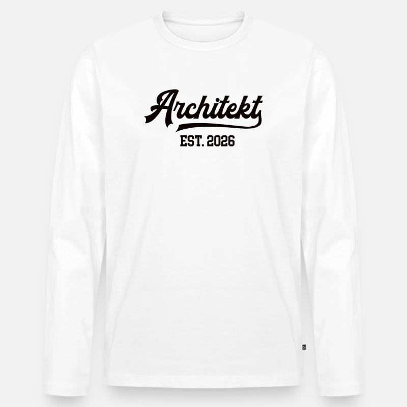 Architekt Architekturstudium Student Architektur - Männer Premium Bio Langarmshirt - Weiß