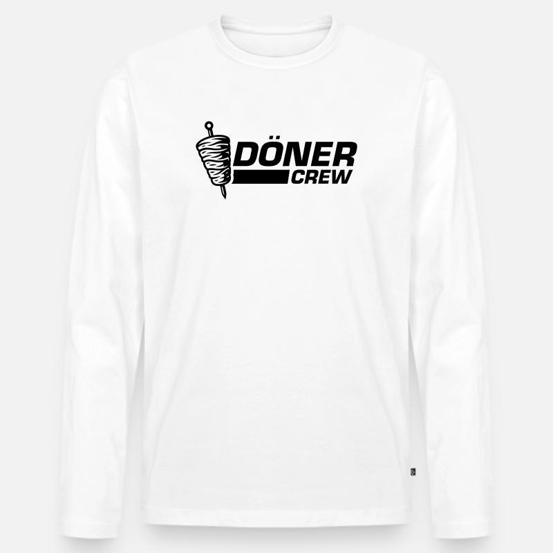 Döner Crew - Männer Premium Bio Langarmshirt - Weiß