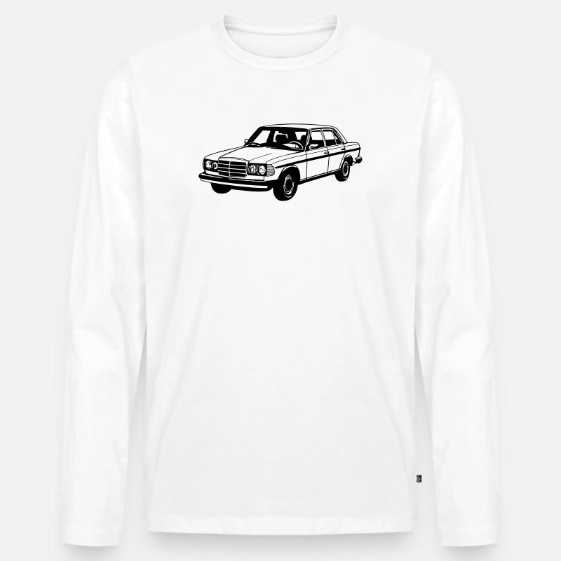 MB W123 , Youngtimer / Oldtimer ...(25) - Männer Premium Bio Langarmshirt - Weiß