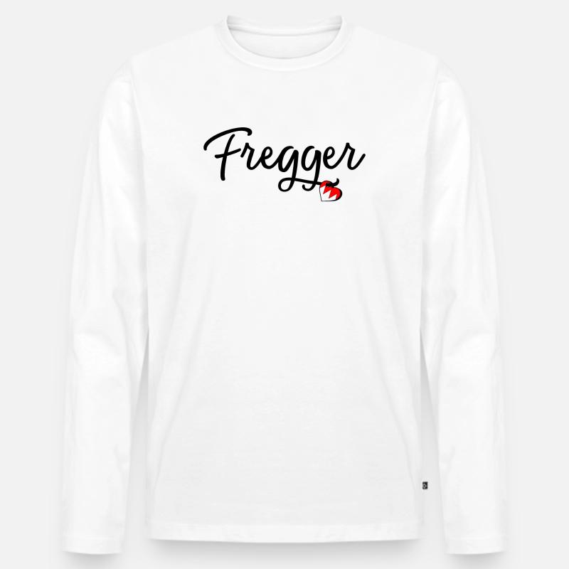 Fregger - Männer Premium Bio Langarmshirt - Weiß