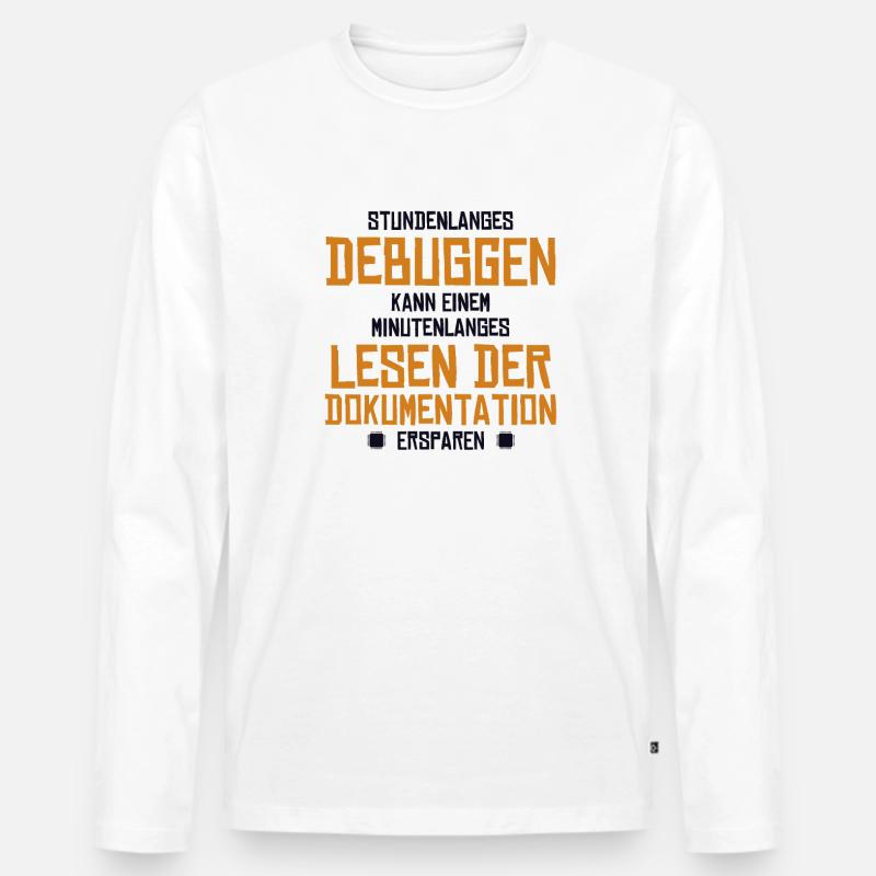 Stundenlanges Debuggen Softwareingenieur Coder - Männer Premium Bio Langarmshirt - undefined