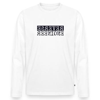 Reverse Engineer Software Engineer Developer - Men's Premium Organic Long Sleeve Shirt - white - Front - Nico (187cm)