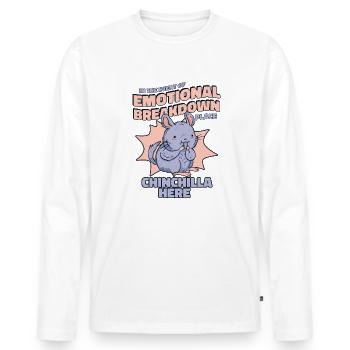 Emotional Breakdown Place Longhair Shorttail - Men's Premium Organic Long Sleeve Shirt - white - Front - Nico (187cm)