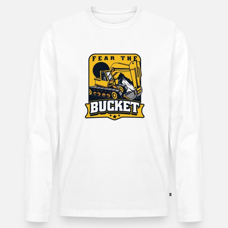 Fear The Bucket Seilbagger Raupenbagger - Männer Premium Bio Langarmshirt - undefined