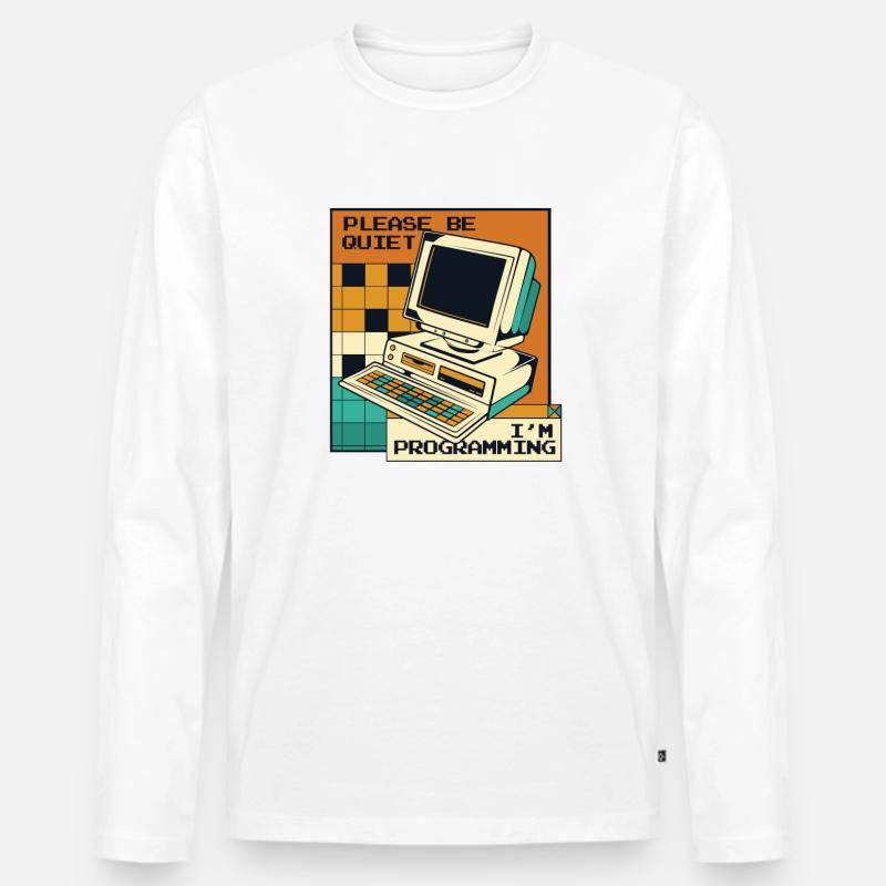 Please Be Quiet Softwareingenieur Developer - Männer Premium Bio Langarmshirt - undefined