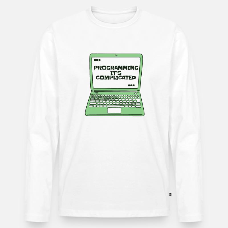 Programming It's Complicated Developer Coder Männer Premium Bio Langarmshirt
